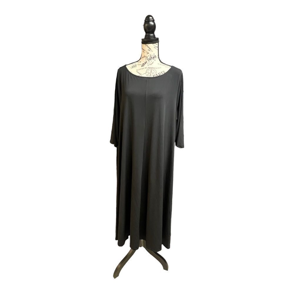 EUC Roman’s Jersey Knit Women’s 3/4 Sleeve Scoop Neck Swing Dress Sz 22/24